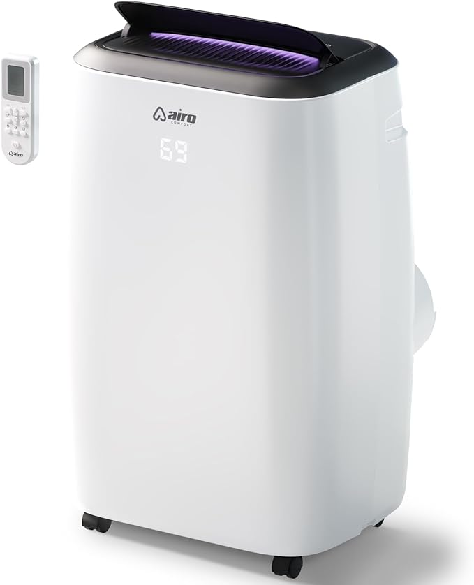 Portable Air Conditioners 10000 BTU AIRO COMFORT, AC Unit Floor Standing with Remote Control & DYI Installation Kit by airocomfort