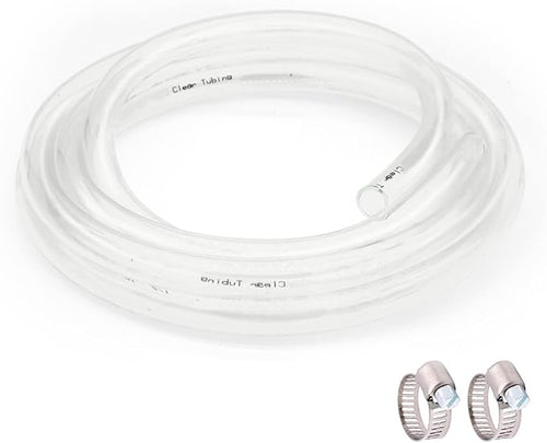 1/4’’ ID × 3/8’’ OD - 25 ft Clear Plastic Vinyl Tubing, Flexible PVC Hose Lightweight Non-Toxic vinyl Tube for Transfer Water Air Oil by ProfessionalBrand