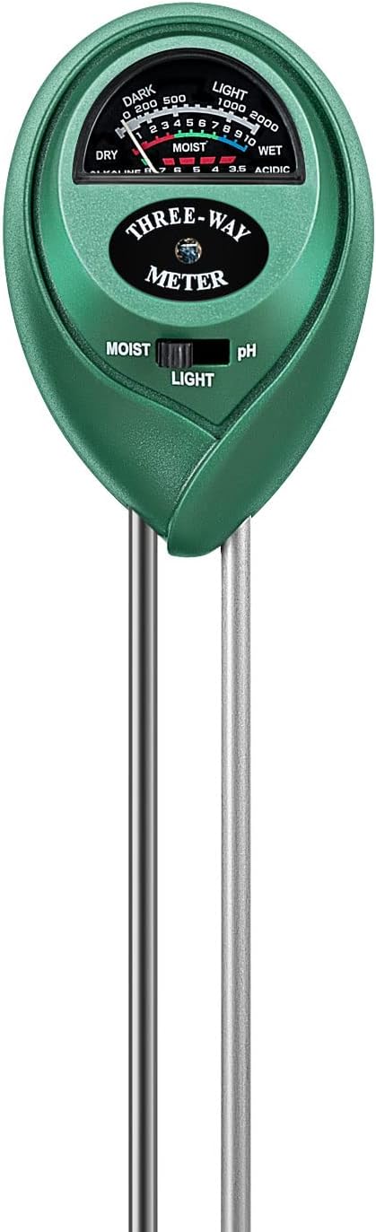 VIVOSUN Soil Tester, 3-in-1 Plant Moisture Meter Light and PH Tester for Home, Garden, Lawn, Farm, Indoor and Outdoor Use, Promote Plants Healthy Growth by VIVOSUN