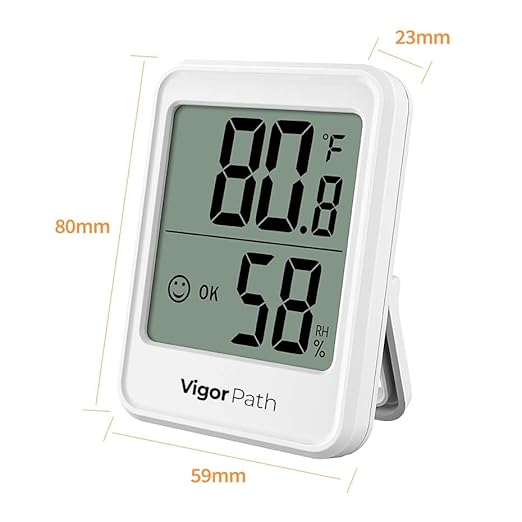 Digital Hygrometer Indoor Thermometer - Humidity Meter for Home, Bedroom, Baby Room, Office, Greenhouse - AAA Battery-Powered Humidity Gauge (White) - Image 5
