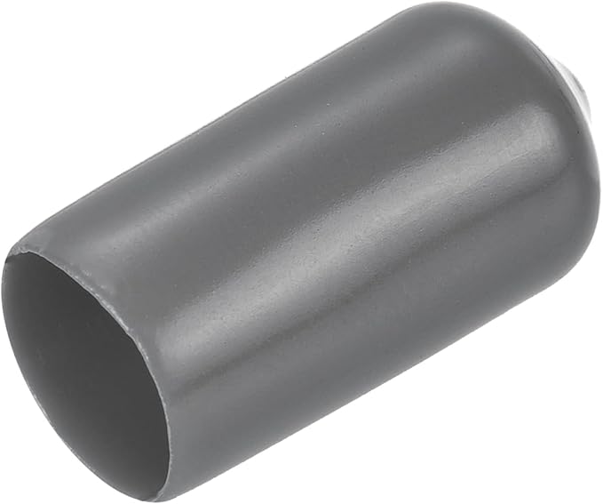 uxcell 20pcs Rubber End Caps 10mm(3/8") ID Vinyl PVC Round Tube Bolt Cap Cover Screw Thread Protectors Dark Grey by uxcell