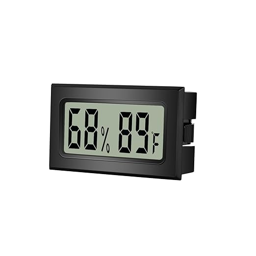 Reptile Thermometer Hygrometer Meter Indoor Temperature Gauge Fahrenheit ℉ Mini Digital Humidity for Outdoor Office Humidors Jars Incubators Guitar Case (1) by BuynowonVeanic