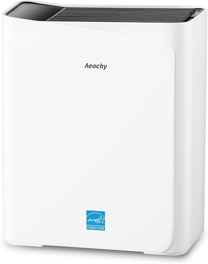 2300 ft² Air Purifiers with 240 CADR in Turbo Mode, AEOCKY Proprietary YearChange Filter, with Multi-Effect Filter, Washable Pre-Filter, Scent Capsule, Air Quality Monitor, for Home Large Room Pets by AeockyDirect