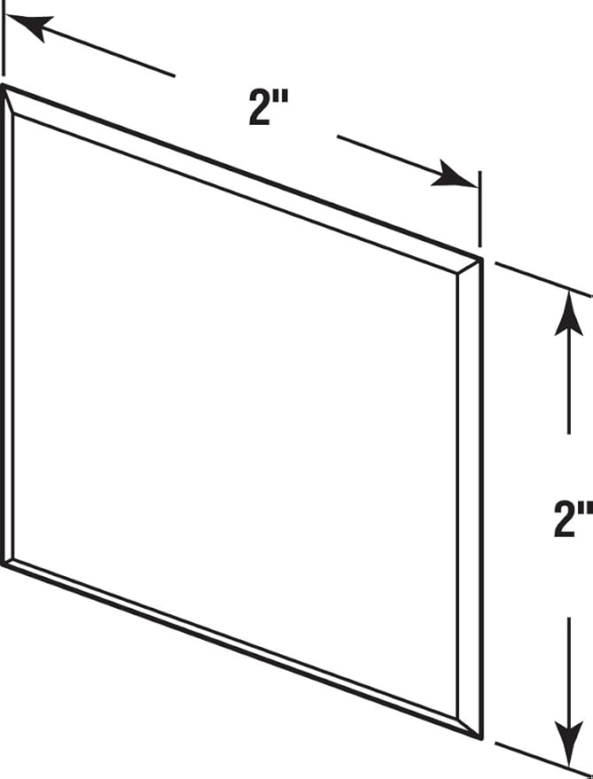 Prime-Line MP10867 Wall Protector, 2 In. x 2 In. Squares, Rigid Vinyl, Ivory, Textured (5 Pack) - Image 2