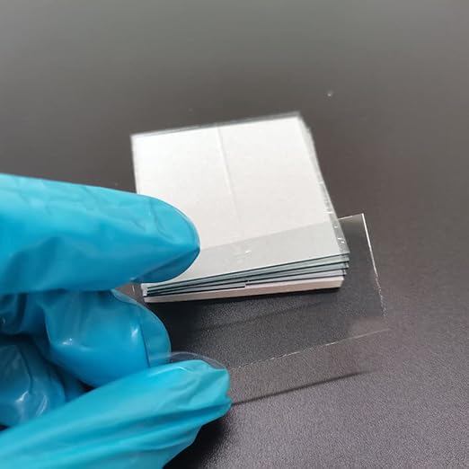 Qunguan Low Resistance ≤1ohm/sq ITO Coated Conductive Glass Cover Slides superconducting (25mm×50mm, 10pcs) by ConductiveglassforLab