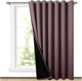 NICETOWN Total Shade Patio Door Curtain, Heavy-Duty Full Light Shading Sliding Door Drape Room Divider Curtain, Vertical Blind for Window（Dry Rose, 1 Panel, 100 inches Wide x 84 inches Long by NICETOWN