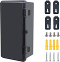 Junction Box, Hinged Black Cover IP67 Waterproof ABS Project Box with Mounting Plate Electrical Box Enclosure with Wall Bracket 10.6 x 5.1 x 4.3inch(270x130x110mm) by Otdorpatio