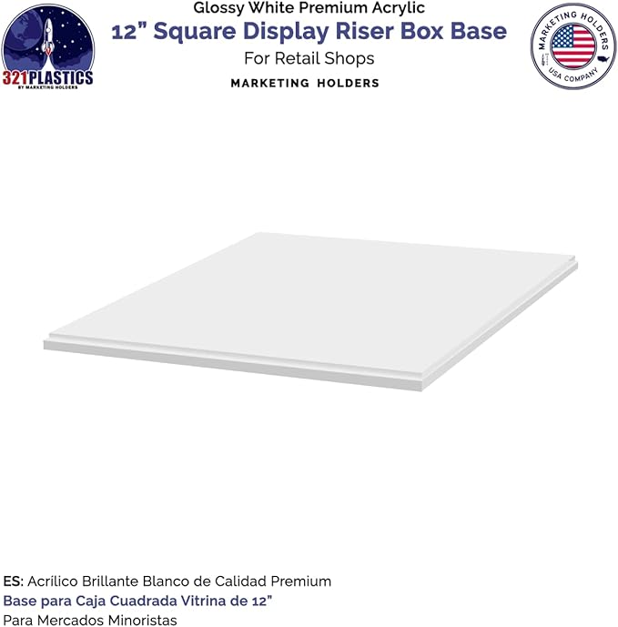 Marketing Holders 12"W x 12"D x 40"H Black Cube with White Base Display Cube Pedestal Art Sculpture Stand Box Lifter Elevate - Image 8