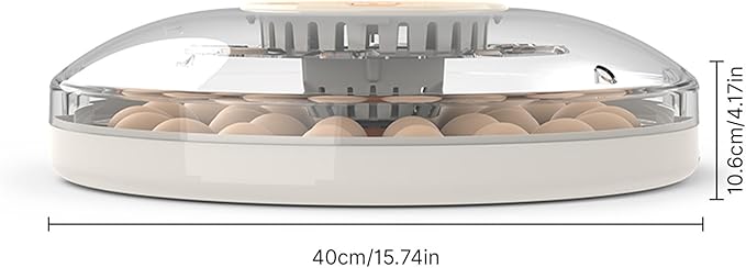 30 Eggs Incubator with Automatic Egg Turning with External Injection Water Bottle - Household Small Poultry Hatching Machine with Egg Candler Light for Chicken, Ducks, Pigeons,Bird (US Plug) - Image 2
