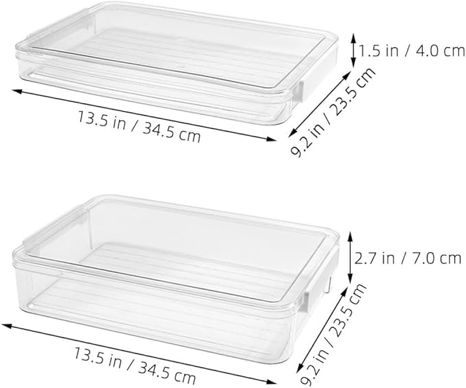 TEHAUX 2pcs Document Organizer Storage Box Lightweight File Holder for Office Travel Keep Files Dry Neat Includes Styles Pet Material - Image 2