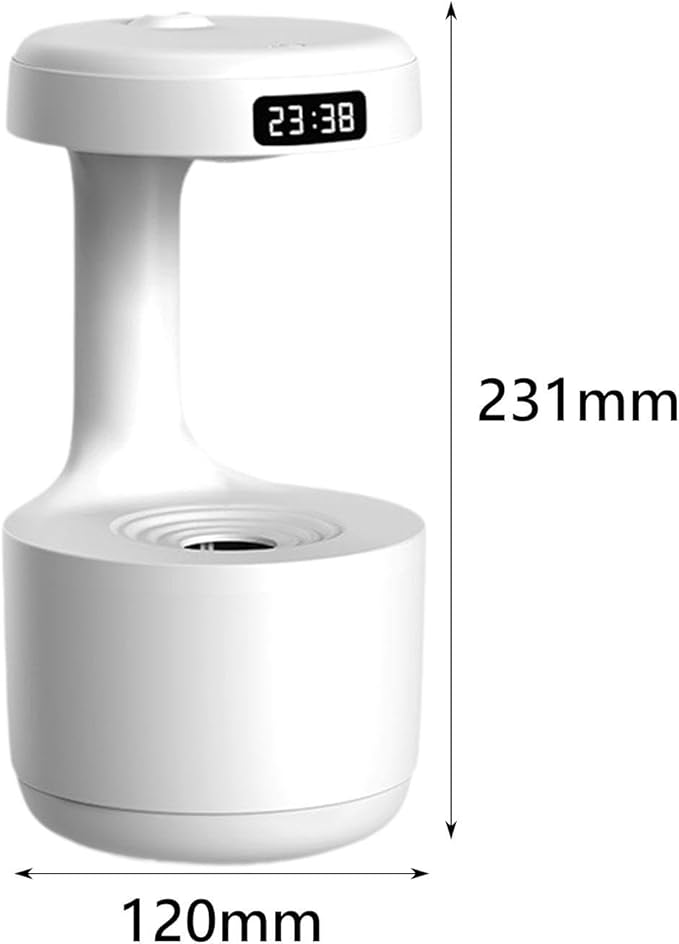 Air Humidifier Water Droplet Humidifier 800ml Water Tank Capacity Water Drip Humidifier for Home Desktop Room Office, White - Image 3