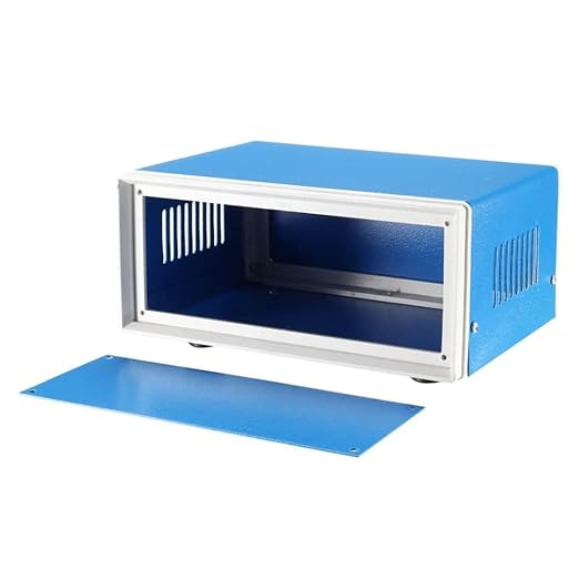 Auniwaig Electronic Junction Box,Metal Project Box DIY Enclosure Case Dustproof Waterproof Preventive Case Box for Electronic Projects, 6.69" x 5.12" x 3.15" Blue - Image 5