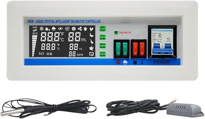 XM-18SW New Version Intelligent Incubator Controller WiFi Remote Intelligent Temperature and Humidity App System Egg Incubator by Unknown