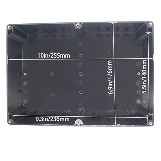 Watertight Junction Box, IP67 Waterproof Project Box Durable ABS Plastic Electronic Enclosure Case for DIY Electrical Project Black 10.35" x 7.17" x 3.74"(263 x 182 x 95 mm) - Image 5