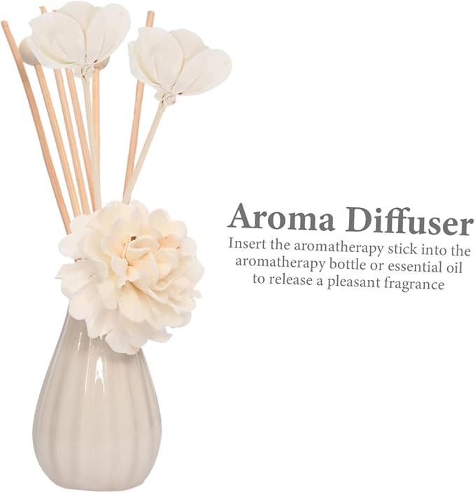 OUNONA 6pcs Fragrance Flower Diffusers Fireless Aroma Flower Sticks for Home Office and Spa Scent Release for DIY Aromatherapy Experience - Image 3