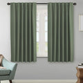 H.VERSAILTEX Blackout Curtains Thermal Insulated Window Treatment Panels Room Darkening Blackout Drapes for Living Room Back Tab/Rod Pocket Bedroom Draperies (2 Panels, Bronze Green, 52 x 63 Inch) by HVERSAILTEX