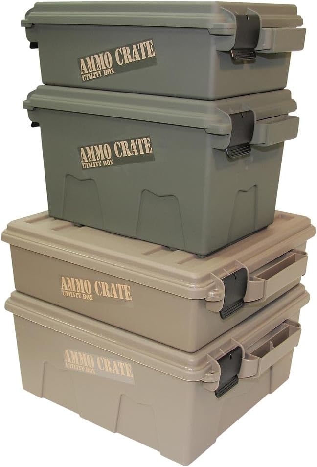MTM ACR4-18 Ammo Crate Utility Box-Carry up to 65lbs of gear-Stackable design, double padlock for security - Water-resistant O-ring seal - Army Green - Image 7