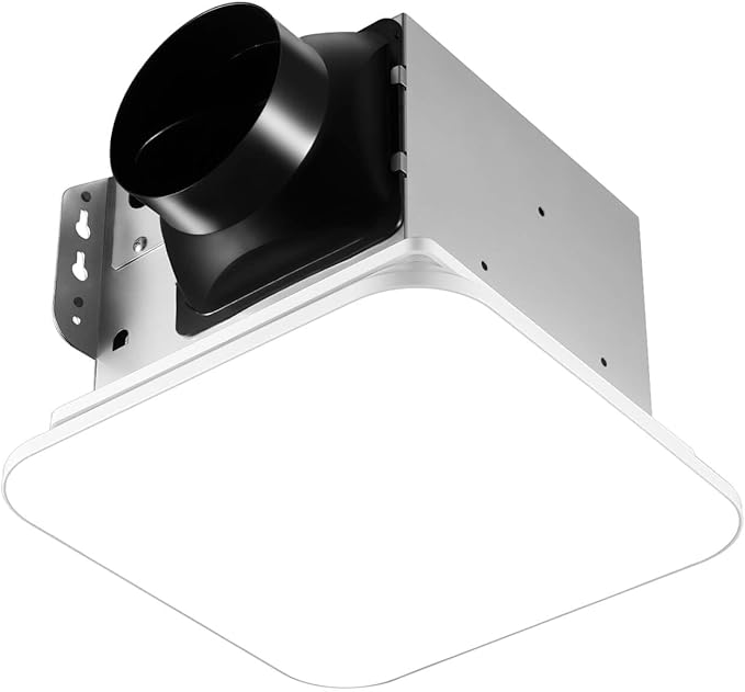 Bathroom Exhaust Fan with Light 110 CFM Quiet with Color Change, 3000K/4000K/5500K 1000LM Household Ventilation Fan Light Combo, Energy Saving Ceiling Mount Bathroom Extractor, Memory Function - Image 8