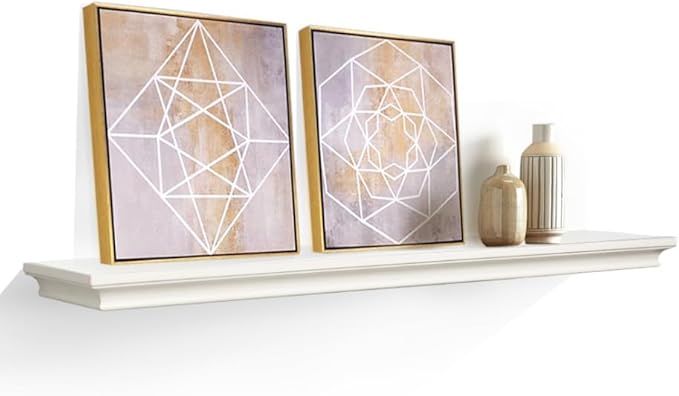 AHDECOR White Floating Shelves Wall Mounted, Deeper Wall Storage Shelf for Home Décor, Super Sturdy, Easy to Install, 36” Wide, 7.75” Deep - Image 4