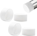 4 Pcs 2-1/2" (63 mm) Round Chair Leg Tips Caps, Silicone Rubber Furniture Leg Floor Protectors, Reduce Noise Folding Metal Chair Leg Cap Replacement for Bar Stool Leg Patio Indoor, White by BOPOREAE
