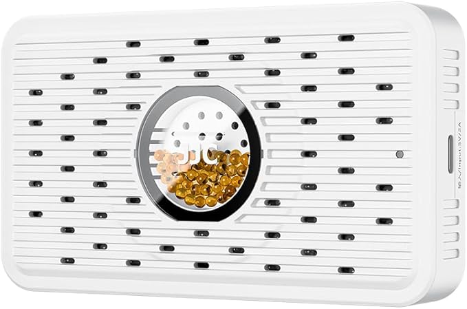 JJC Reusable Desiccant Dehumidifier with USB-C Charging, 70g Portable Moisture Absorber for Gun Safe, Camera Lens Electronic Dry Cabinet, 3D Printer Filaments Storage, Guitar Bag & Closet (White) by JJC