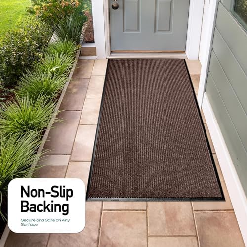 MaxMat® 4-Pack Extra Large Commercial Floor Mat, 3 x 5 Feet Heavy Duty, Waterproof, Low-Profile, Easy to Clean, Rubber Entry Mat (Brown, 3 x 5 Feet - 4 Pack) - Image 5