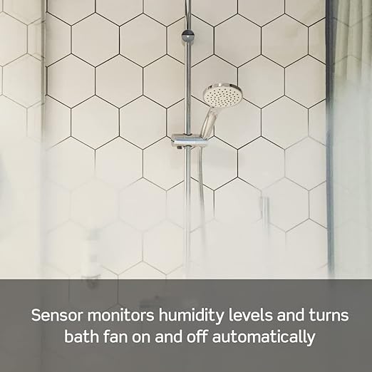 Leviton Humidity Sensor Switch for Bathroom Exhaust Fan, Automate Ventilation, Air Circulation, Moisture Control, ¼ HP, Single Pole, DHS05-1LW, White - Image 4