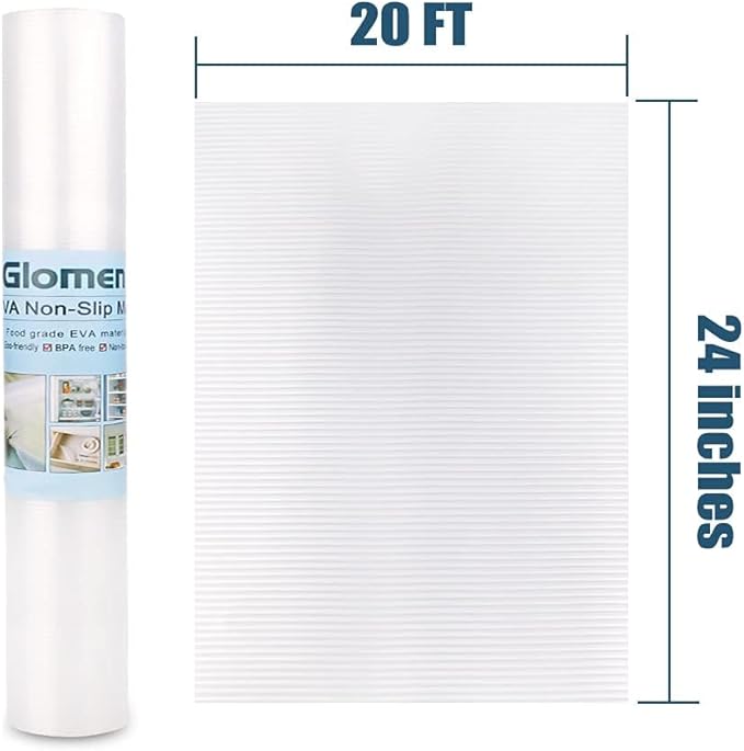 Shelf Liner, Non-Slip Cabinet Liner, Washable Oil-Proof for Kitchen Cabinet, Shelves, Refrigerator, Storage, Desks, 24 Inches x 20 FT, Non Adhesive Drawers Liner (24 Inches x 20 FT, Thickened)… - Image 7
