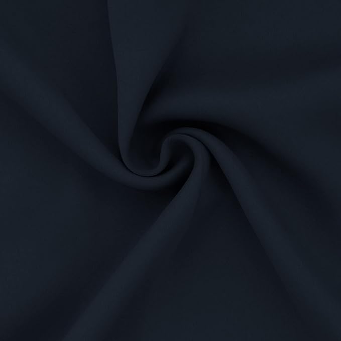 Easy-Going Rod Pocket Blackout Curtains for Bedroom, Room Darkening Window Curtains for Living Room, Thermal Insulated Noise Reduction Solid Window Drapes, 2 Panels(52x56 in, Navy) - Image 5