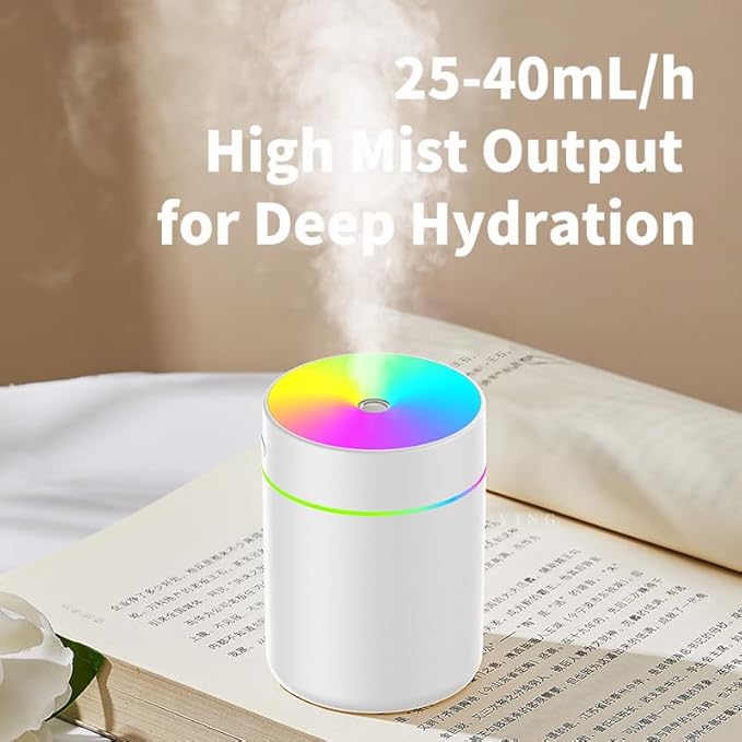 180ml Portable Small Humidifier with Colorful LED Night Light, USB Personal Desktop Humidifier for Car Home Office Travel, Auto Shut-Off, 2 Mist Modes, Super Quiet - Image 9