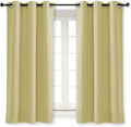 NICETOWN Blackout Curtain Blind for Bedroom, Single Panel, W42 x L54 inches, Paler Yellow, Thermal Insulated Grommet Blackout Room Darkening Drape/Drapery by NICETOWN