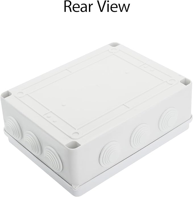 LeMotech Junction Box, ABS Plastic IP65 Waterproof and Dustproof, Universal Electrical Enclosure, Outdoor and Indoor Project Box, 10" x 7.9" x 4.7", White - Image 7