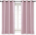 NICETOWN Room Darkening Curtain for Girl's Room Nursery Essential Thermal Insulated Solid Grommet Top Window Treatment Drape (Lavender Pink=Baby Pink, Sold Individually, 42 x 63 inch) by NICETOWN