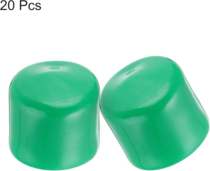 uxcell 20pcs Rubber End Caps 50mm(2 Inch) ID Vinyl PVC Round Tube Bolt Cap Cover Screw Thread Protectors Dark Green - Image 2