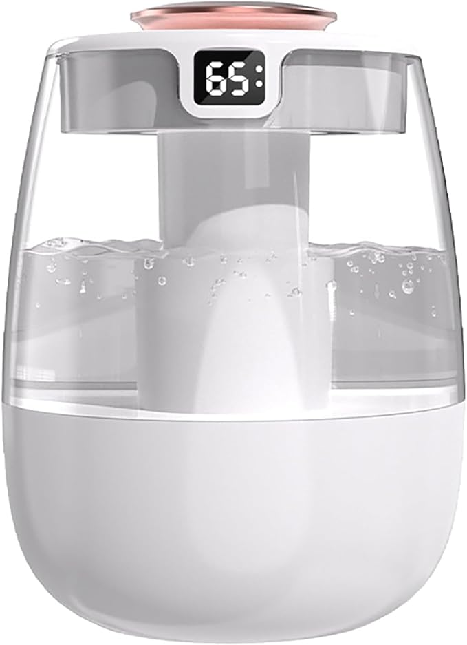 Cool Mist Humidifiers, 1.5L Easy to Fill & Clean,Smart Timer,Led Lights,Dual Nozzles,Quiet Ultrasonic Small Humidifier,Auto Shut-Off Portable Humidifier for Plants Home Nursery Office Bedroom by Unknown