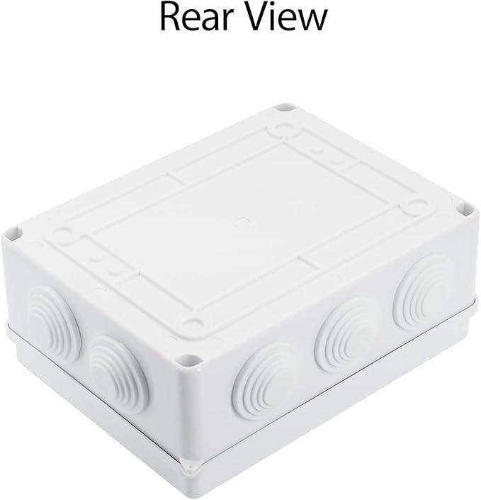 LeMotech ABS Plastic Dustproof Waterproof IP65 Junction Box Universal Electrical Project Enclosure White 7.8 x 6.1 x 3.1 inch (200 x 155 x 80 mm) - Image 7