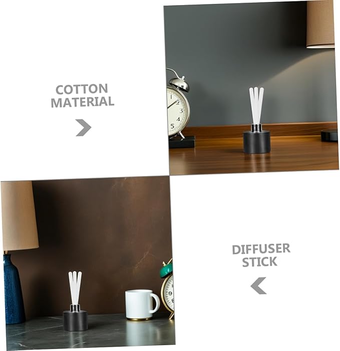 Cabilock 10Pcs Long Volatile Essential Oil Diffuser Sticks Cotton Fiber Aroma Wands for Home Bathroom Living Aromatherapy Meditation Spa Use - Image 3