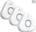 3 Pack Water Leak Detectors for Home, 4 Levels Adjustable Audio 0-120dB Water Sensor Alarm Leak Detector, IP66 Water Leakage Detection Device for Home Basements Bathroom Kitchen Toilet Laundry by stechro