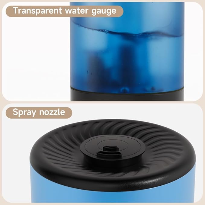 Humidifiers for Bedroom, 3.2L Quiet Ultrasonic Cool Mist Humidifier with 360° Nozzle, 18H Runtime, Timer (1/2/4/8H), Auto Shut-Off, 7-Color RGB Light, Adjustable Mist, for Home, Nursery & Plants - Image 9