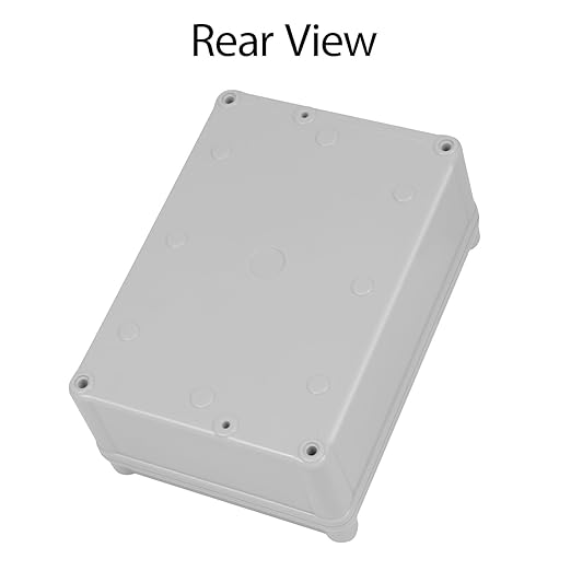 Junction Box，6.9"x 4.9"x 3" Outdoor Electrical Box with Mounting Plate, IP67 Dustproof Waterproof ABS Plastic Project Box, DIY Electrical Enclosure Gray (175x 125x 75 mm) - Image 6