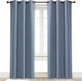 NICETOWN Curtain Blackout Drape Panel, Single Panel, 34 x 84 inch, Stone Blue, 3 Pass Microfiber Noise Reducing Thermal Insulated Window Drapery with Grommet by NICETOWN