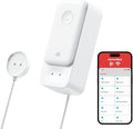SwitchBot WiFi Water Leak Detector, Smart Water Sensor with 100dB Adjustable Alarm&App Alerts, IP67 Waterproof, Detector for Home with Cable, No Hub Required (Support 2.4G) (White, Pack, 1) by SwitchBot