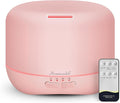 Aromatherapy Essential Oil Diffuser for Room: 500ml Colorful Aroma Air Humidifier with Adjustable Cool Mist Mode, Waterless Auto Off Ultrasonic Diffusers for Large Room Home Office(Pink) by Homeweeks