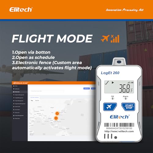 Elitech 4G Reusable Real-time Temperature Humidity Data Logger Light/Shock/Location, Built-in SIM Card, Shadow Data, Airplane Mode, Cloud Storage, SMS/Email/APP/Web Alarm,100000 Points, Loget260-TH - Image 3