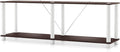 Homes: Inside + Out Apexa Modern 2-Tier Extra Wide Shelving Units, Collectibles Display Shelves, Easy Assembly Low Shelf, Home Storage Organizer for Living Room, Bedroom, Office, Espresso by HOMESInsideOut