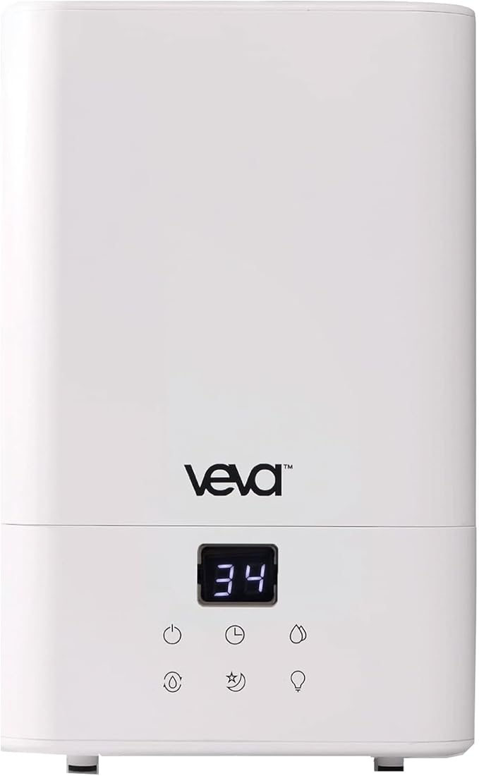 VEVA Humidifiers for Bedroom Large Room 4.5L, Cool Mist Water Vaporizer Essential Oil Diffuser, Quiet Humidifiers for Baby, Covers up to 323 Sq. Ft. by VEVA