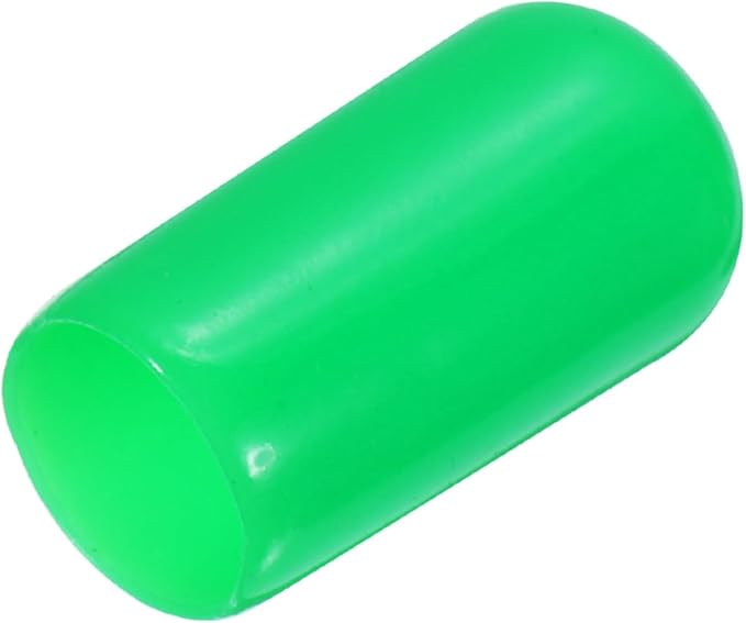 uxcell 20pcs Rubber End Caps 9.5mm(3/8") ID Vinyl PVC Round Tube Bolt Cap Cover Screw Thread Protectors Green by uxcell