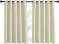 NICETOWN Room Darkening Beige Curtain 54 inches Long, Thermal Insulated Solid Grommet Sound & Light Blocking Window Treatment for Kitchen/Nursery, 1 Panel, W66 x L54 by NICETOWN