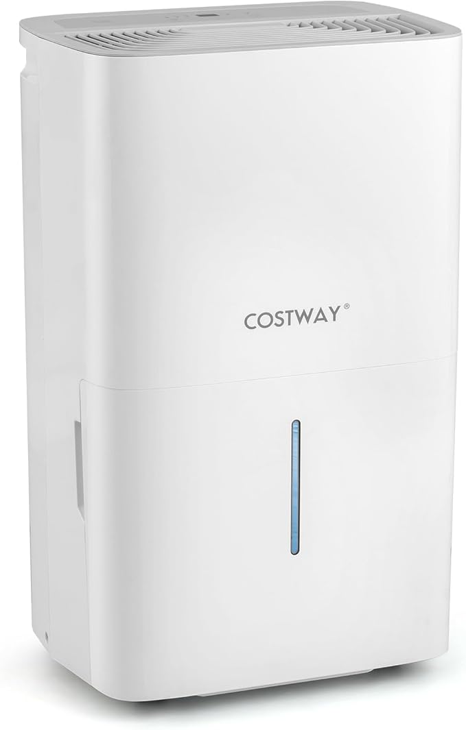 COSTWAY 150 Pints Dehumidifier with Pump, 7000 Sq.Ft Portable Home Dehumidifier for Basements with 2 Modes & 3 Fan Speeds, 2.4 Gallon Tank,16.4 FT Pump Drain Hose by COSTWAY