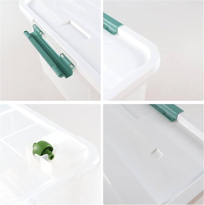 80 L Extra Large Plastic Storage Box, Clear Large Plastic Storage Bins with Wheels, 4-Pack - Image 4